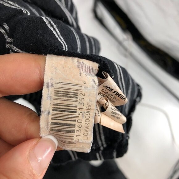 Joe Fresh Black white Striped Midi sleeveless cotton Dress size M - Picture 9 of 15